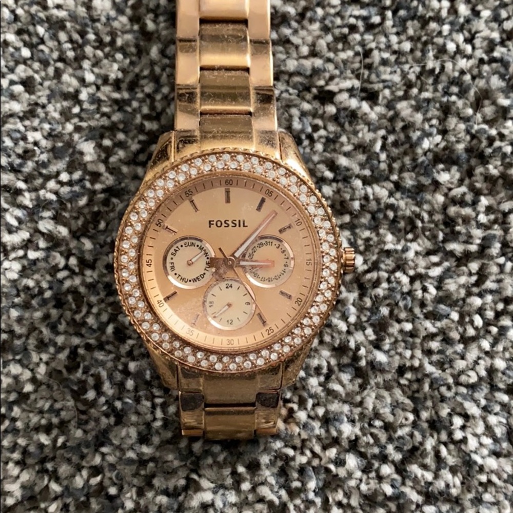 Rose gold Fossil Watch